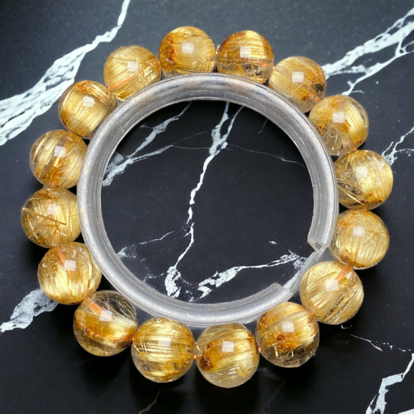 タイチンルチルクォーツ[goTt]キャッツアイ猫目　大珠14mm　超品質 タイチンルチルクォーツ[goTt]キャッツアイ猫目 大珠14mm 超品質