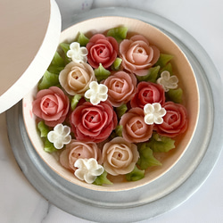 発送日5月1日日もしくは5月2日。♡花屋が作る‼︎フラワーおはぎ♡バラのおはぎ♡花おはぎ♡誕生日ケーキ♡ピンクおはぎ 1枚目の画像