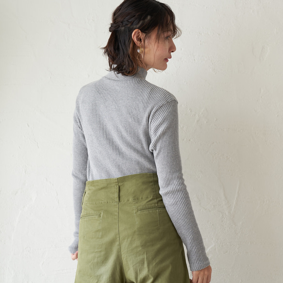 Morino Gakko 超值三件式棉質高領上衣（白色、灰色和陶土色）| mg-th-set-04 第20張的照片