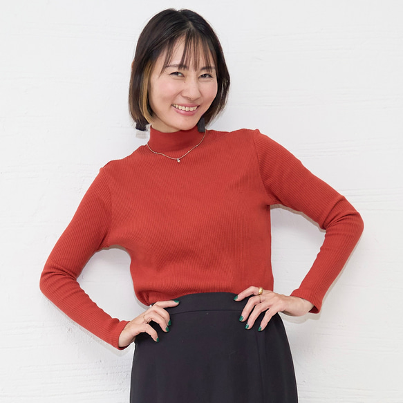 Morino Gakko 超值 3 件組 100 件棉質高領 Teleco 上衣套裝（白色、灰色和赤土色） 第5張的照片