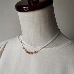 ”クリーマ限定　秋の福袋” ２点セット琥珀色ビーズのネックレス 16枚目の画像