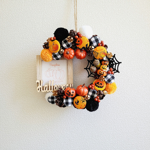 どんぐりアート♡Halloweenオブジェ＆タペストリーHalloweenリース どんぐりアート♡楽しいHalloweenオブジェ♡ - メルカリ