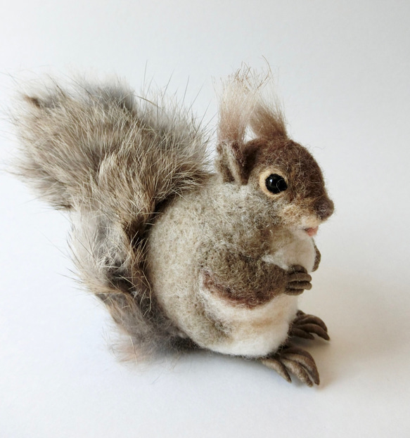 羊毛フェルト ニホンリス 羊毛フェルト りすすのす 通販 16543537