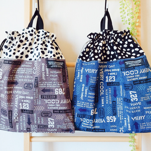 ☆サイズ変更可☆入園 入学 小学生 男の子 お着替え袋 体操着袋  