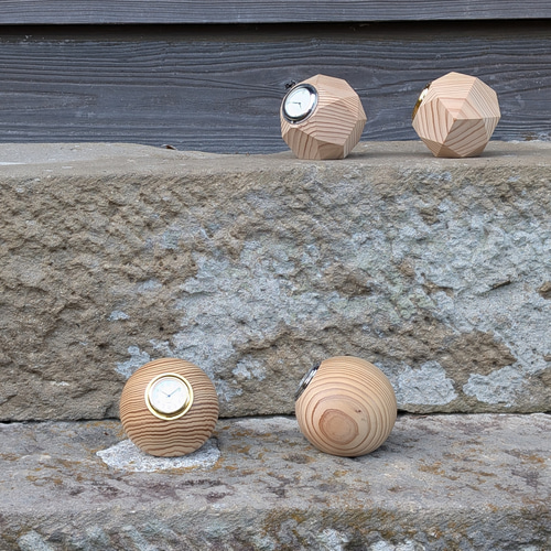 角型デザイン追加！ 飫肥杉置時計 （宮崎県産おび杉） 【一生