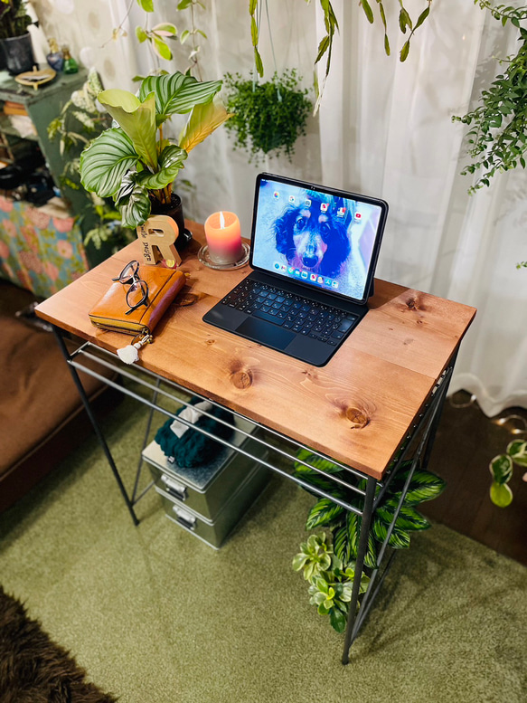 アイアン家具 カフェデスク パソコン 机 男前 無骨 オーダーメイド 