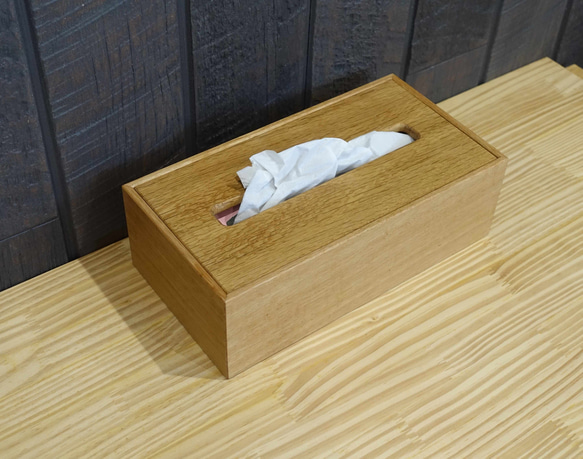 ティッシュケース 木製 楢無垢材（オーク） ティッシュボックス