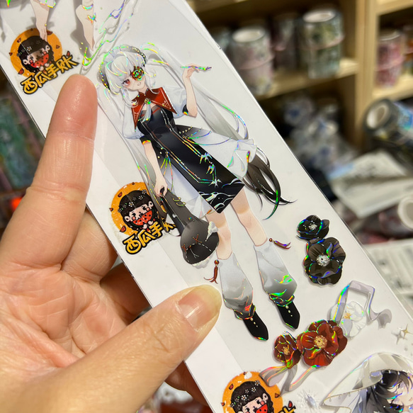 巻売 495☆ 海外 マスキングテープ マステ PET 装飾 花 虹光