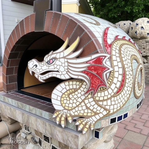オリジナルデザインのモザイクタイルピザ窯 その他インテリア雑貨 tile 