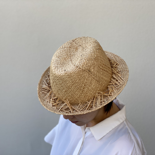 木型で作った中折れ麦わら帽子 ハット 関口善大靴工房 通販 16544073