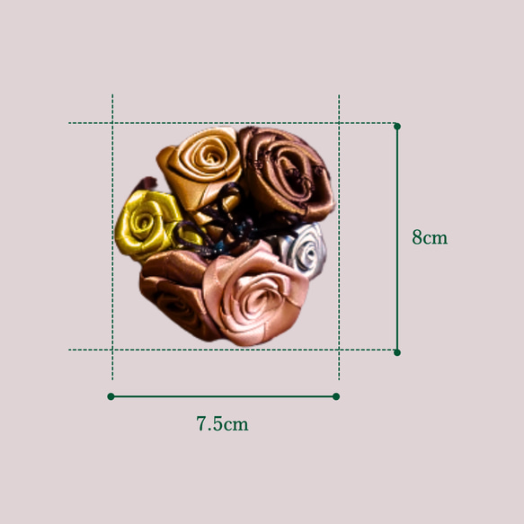 コサージュ ブローチ 薔薇 ローズリボン 巻きバラ プレゼント 卒入学 結婚式 パーティー お出かけ 423 12枚目の画像