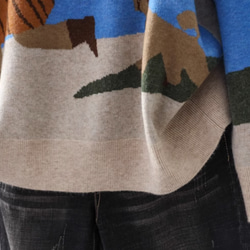 【秋冬の新作】 全6色  ニットセーター カジュアル ゆったり トップス レディース 8枚目の画像