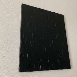 抽象画 テクスチャーアート  パネル インテリア ミニマリズム 絵画 ブラック 現代アート モダン 3枚目の画像