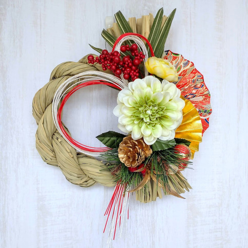 早割】しめ縄リース 大 2wayタイプ M-2 しめ縄・しめ飾り estilo 通販