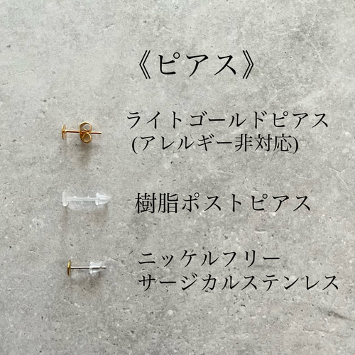 大人カボション×ファルファーレ＊イヤークリップorピアス イヤリング