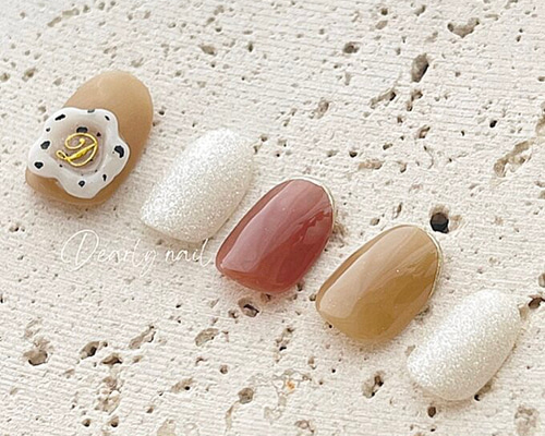 フラワーシーリングスタンプ風/韓国ネイル ネイルチップ（つけ爪