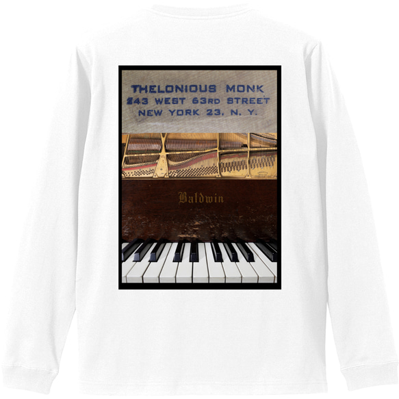 [JAZZ]JAZZ  「Monk’s piano 」両面　LONGTシャツ 1枚目の画像