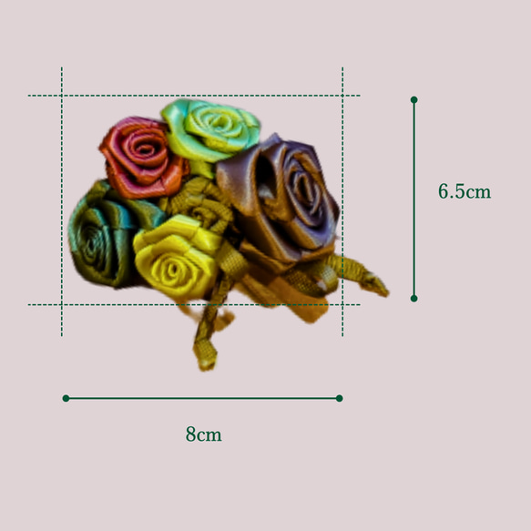 コサージュ ブローチ 薔薇 ローズリボン 巻きバラ プレゼント 卒入学 結婚式 パーティー お出かけ 425 12枚目の画像