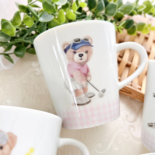 フローライトくまちゃんのマグカップ♡レア 名入れギフト】〜あの日のクマさん〜想い出マグカップ 小さいサイズ