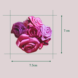 コサージュ ブローチ 薔薇 ローズリボン 巻きバラ プレゼント 卒入学 結婚式 パーティー お出かけ 426 12枚目の画像