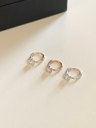 14K金 ゴールド 耳 鼻 軟骨 3mm Czヘリックス トラガス メンズ レディース フープ ピアス リング イヤリン