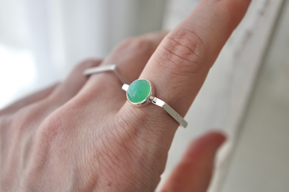 [オーストラリアの新緑chrysoprase]ring 5枚目の画像