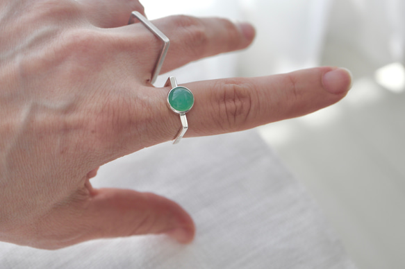 [オーストラリアの新緑chrysoprase]ring 7枚目の画像