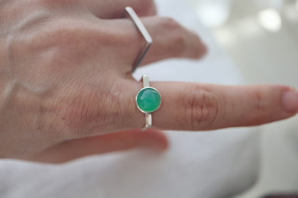 [オーストラリアの新緑chrysoprase]ring 3枚目の画像