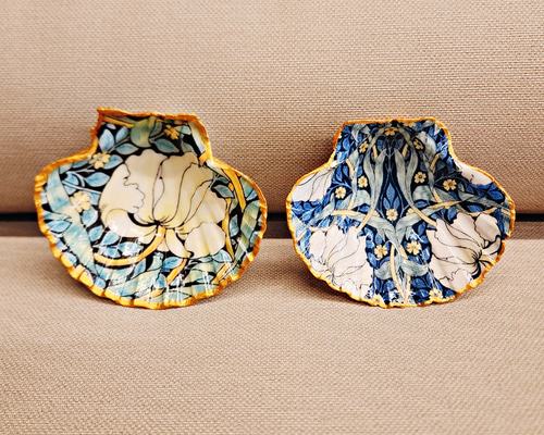 貝殻型メタルトレイ 英国アンティーク 金属 置物 おしゃれ