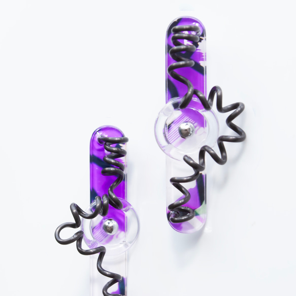 COILピアス/イヤリング (purple) 4枚目の画像