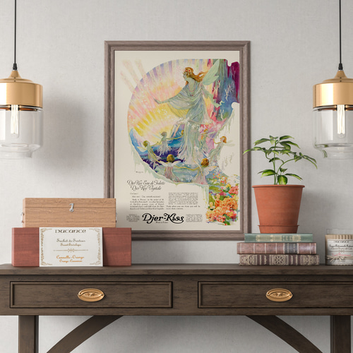 NO.507】女神と妖精のカラフルで幻想的なアートポスター☆個性的