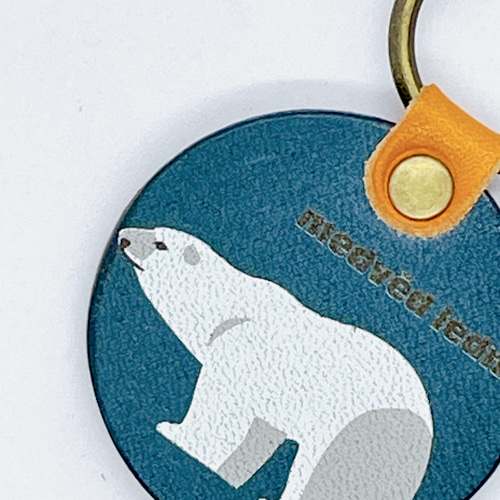 栃木レザーと熊爪のキーホルダー鱒デザイン 栃木レザーと熊爪のキーホルダー鱒デザイン