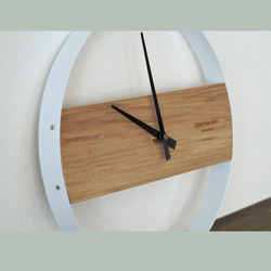壁掛け時計 ミニマリスト 木製 掛け時計 文字盤なし 静音 シンプルデザイン 13枚目の画像