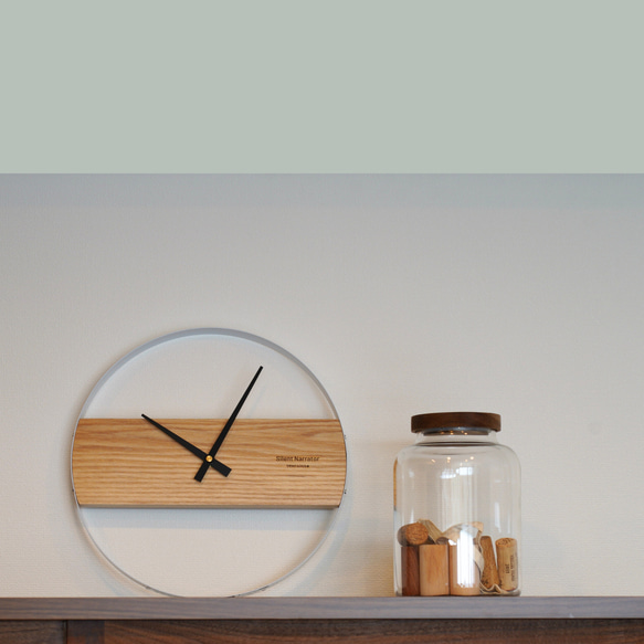 壁掛け時計 ミニマリスト 木製 掛け時計 文字盤なし 静音 シンプルデザイン 17枚目の画像