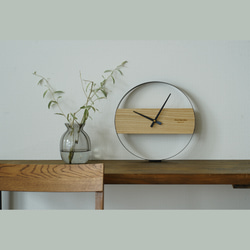 壁掛け時計 ミニマリスト 木製 掛け時計 文字盤なし 静音 シンプルデザイン 14枚目の画像