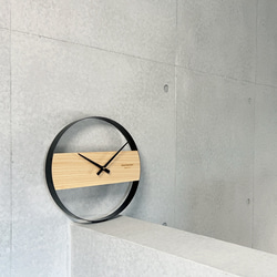 壁掛け時計 ミニマリスト 木製 掛け時計 文字盤なし 静音 シンプルデザイン 10枚目の画像