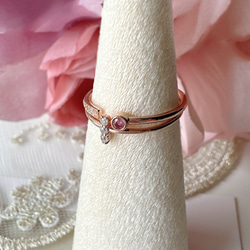 [2点セット割引❣︎]スティックCZリング&ピンクパープルCZリングセットで割引中♪♪ 11枚目の画像