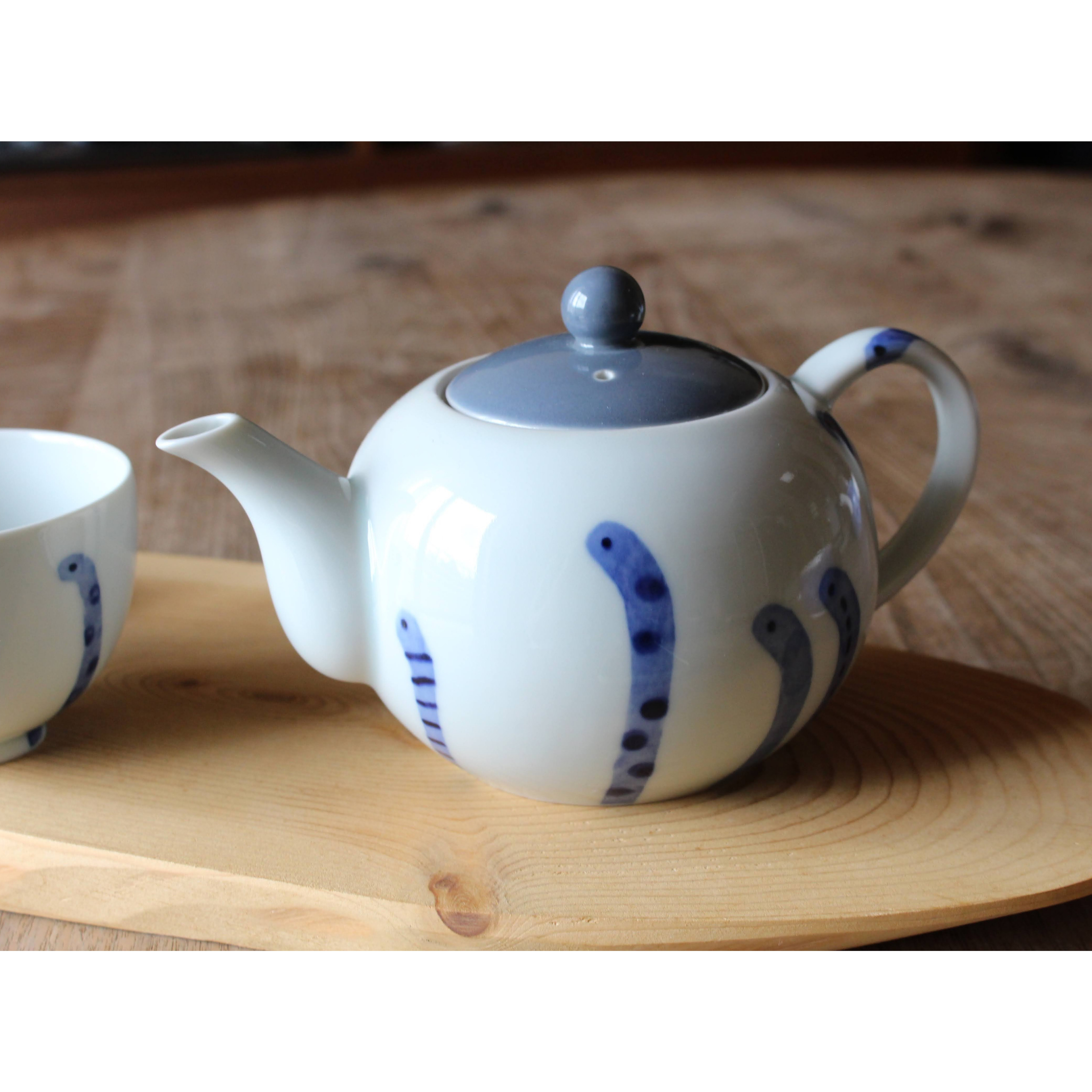 和紙染 ちんあなご ポット