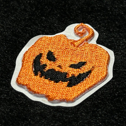 ★刺繍シール／ステッカー★　ハロウィン　ジャック・オ・ランタン　カボチャ 4枚目の画像