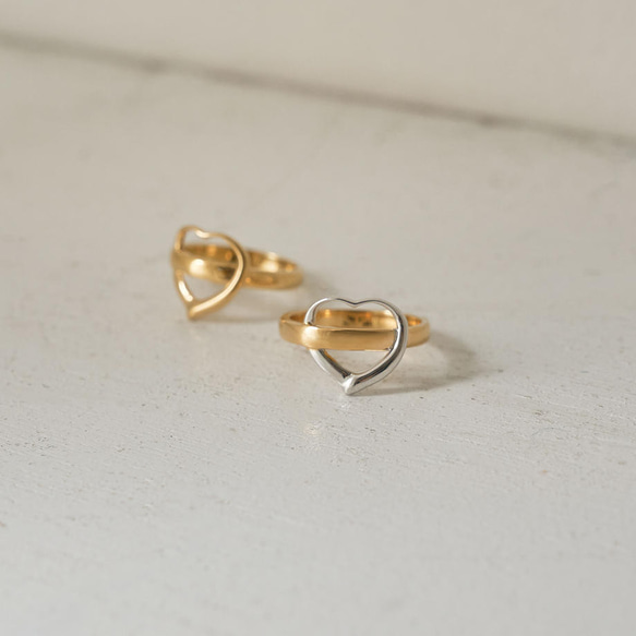 heart arrow ring / gold 4枚目の画像