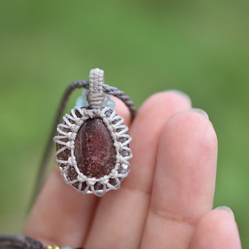 1234 マクラメハンドメイドネックレス