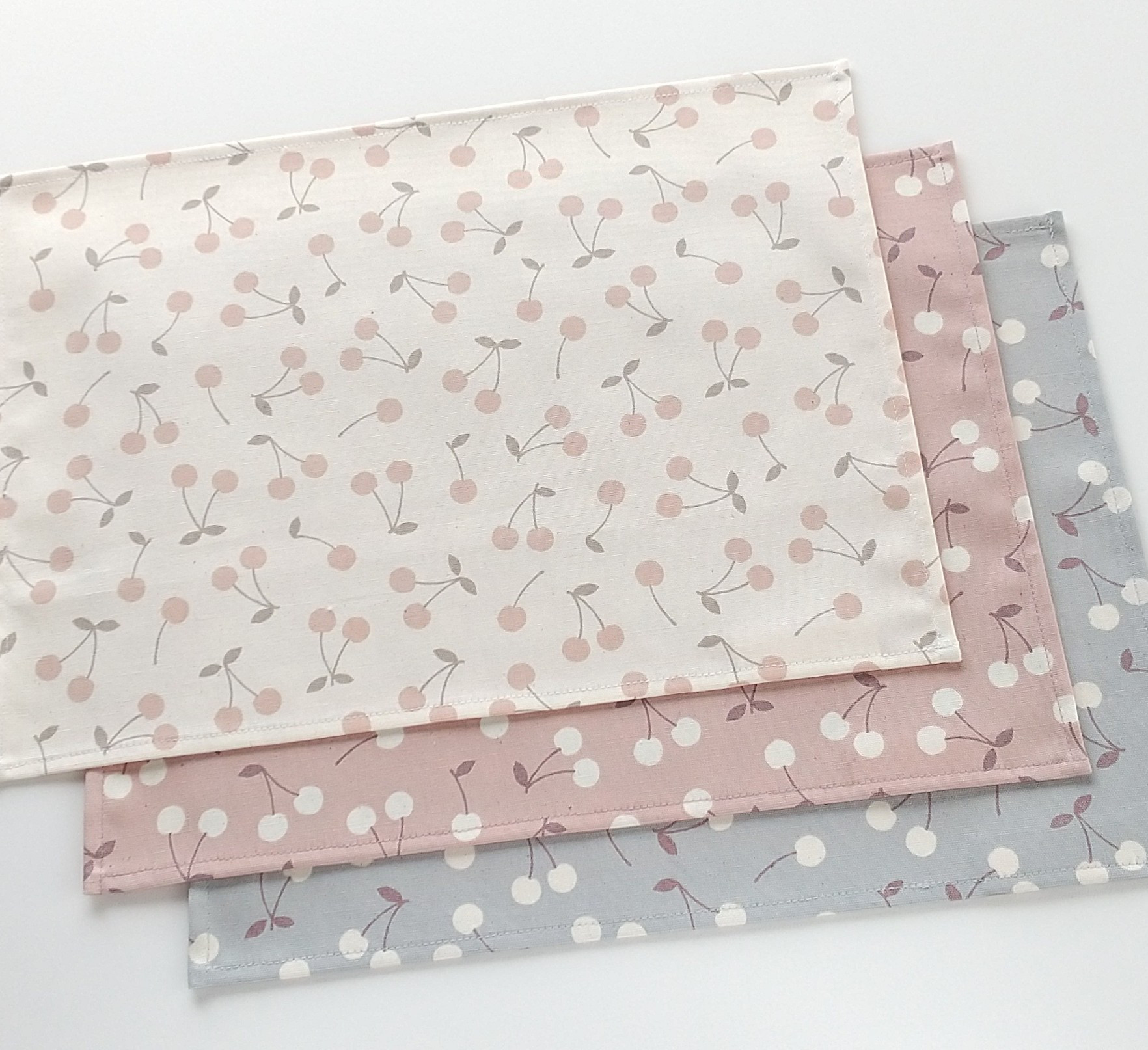 むらさき様　確認用　さくらんぼ　グレー　ランチョンマット　給食袋 むらさき様 確認用 さくらんぼ グレー ランチョンマット 給食袋