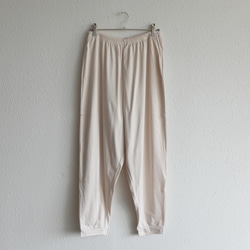 yohaku Dubai 長褲 | 絲光光滑米色 | 男女通用 1 號 第1張的照片