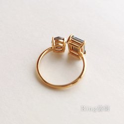 【サイズ調整可能／リング】フォークリング 指輪 大人カラー ニッケルフリー ゴールド エリナイト リネンイグナイト 12枚目の画像