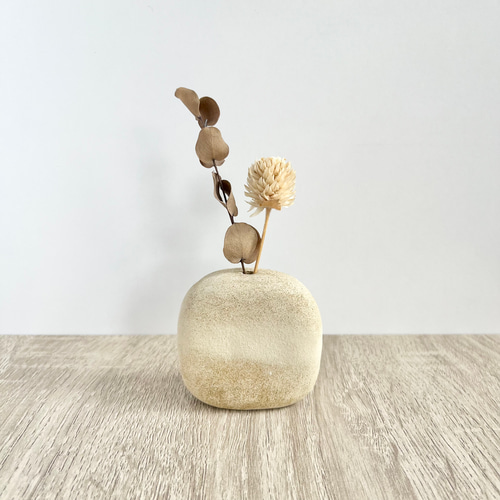 ちょこっと一輪挿し《しかく》・茶・ 一輪挿し・花瓶・花器 sureliy