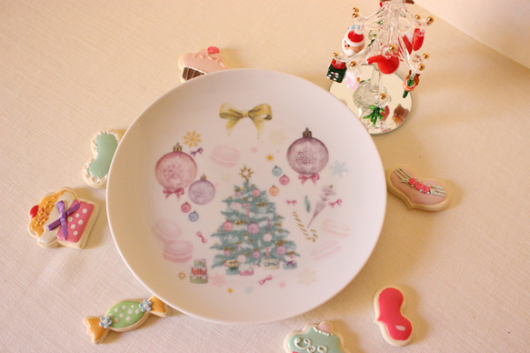 フランツコレクション　クリスタルクリスマスシリーズ皿 アルモニーノエル プレート クリスマスお皿 60枚 38-131-5-1 - as