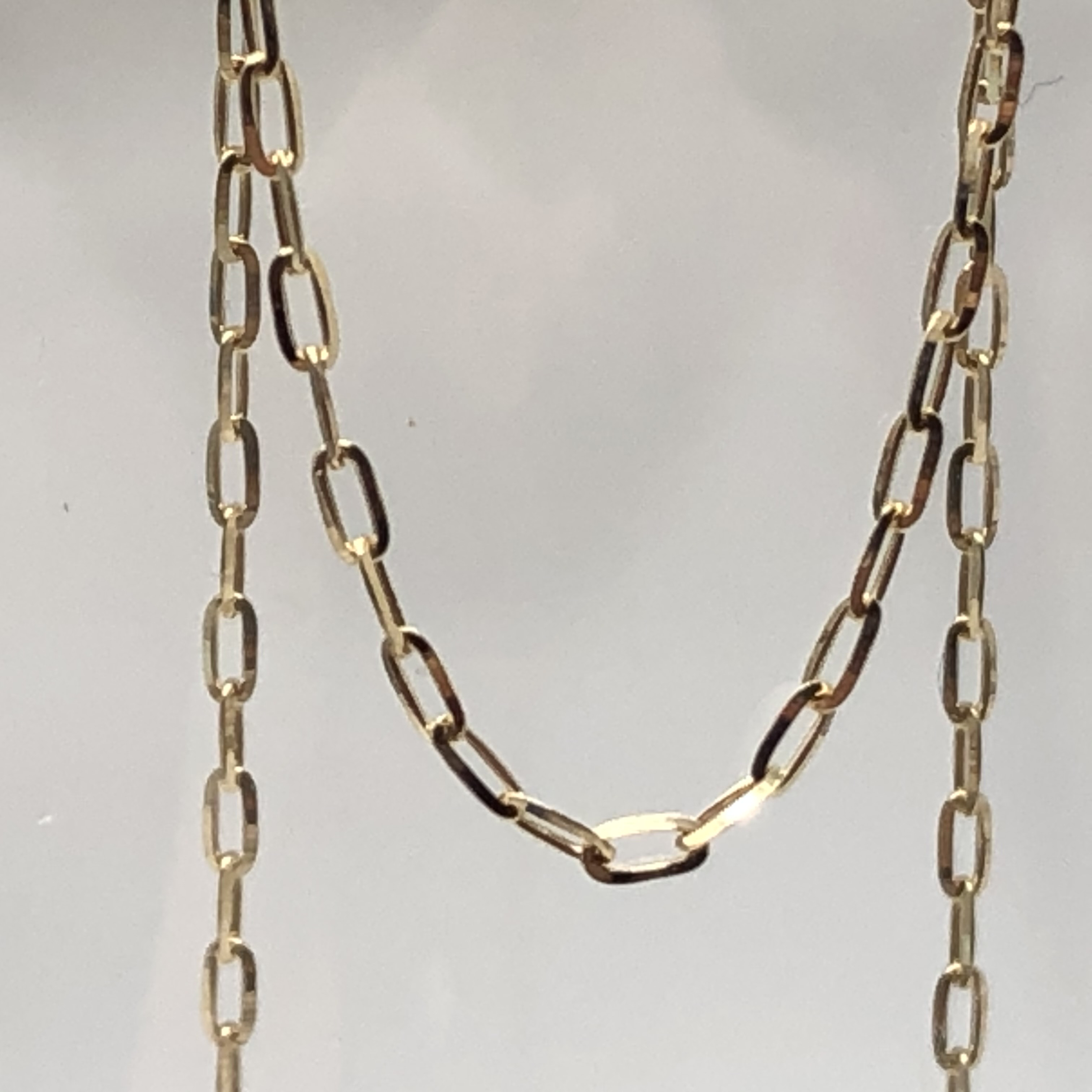 k18YG AU750 k18金 カットアズキ 幅1.0ミリ 40センチ