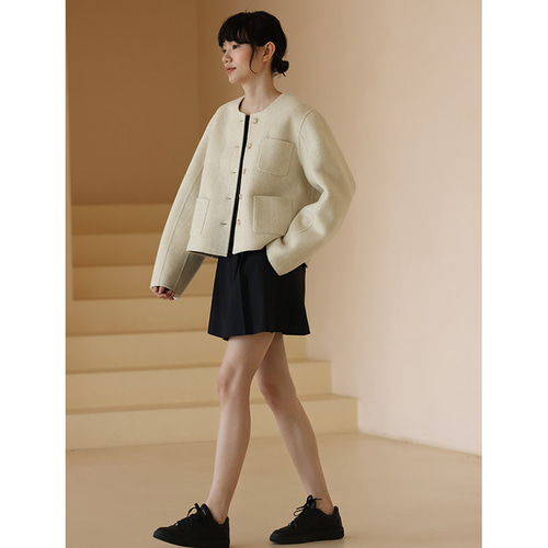 No.23500 グログランショートジャケット Beige | OandI（オー