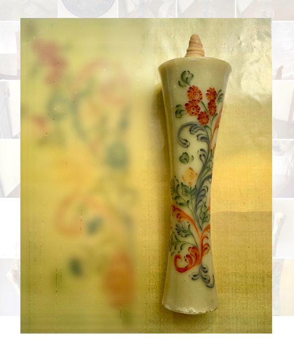 CANDLE COLLECTION▫︎ Handpainted Autumn Candle✳︎ディナーキャンドル 2枚目の画像