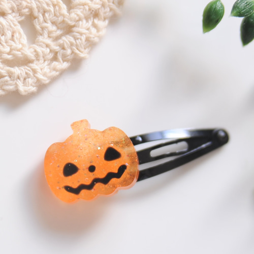 ハイジ様お取り置き№3704　ハロウィンレジンヘアアクセサリー(再販不可) Halloweenヘアゴム お菓子くれなきゃイタズラしちゃうぞぉ
